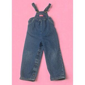 Vintage OshKosh B'gosh Vestbak Denim Bib Overalls Size 4T USA Blue Jean Girls